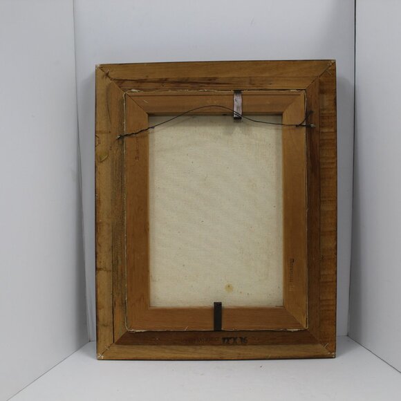 Mid-Century Native American Inspired Basket & Pottery Oil Painting Canvas Signed - Picture 5 of 8